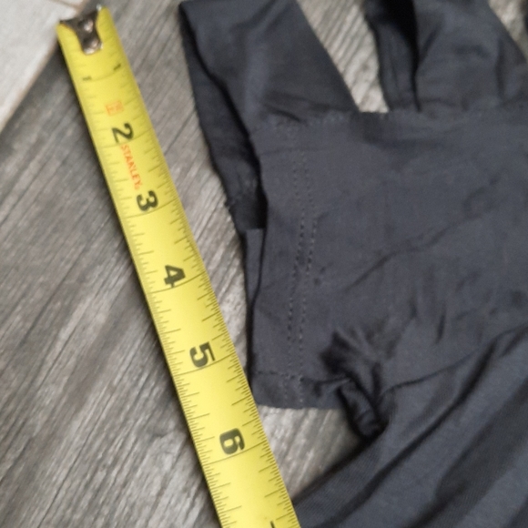Ladder Sleeve soft  charcoal t-shirt top - Picture 9 of 13